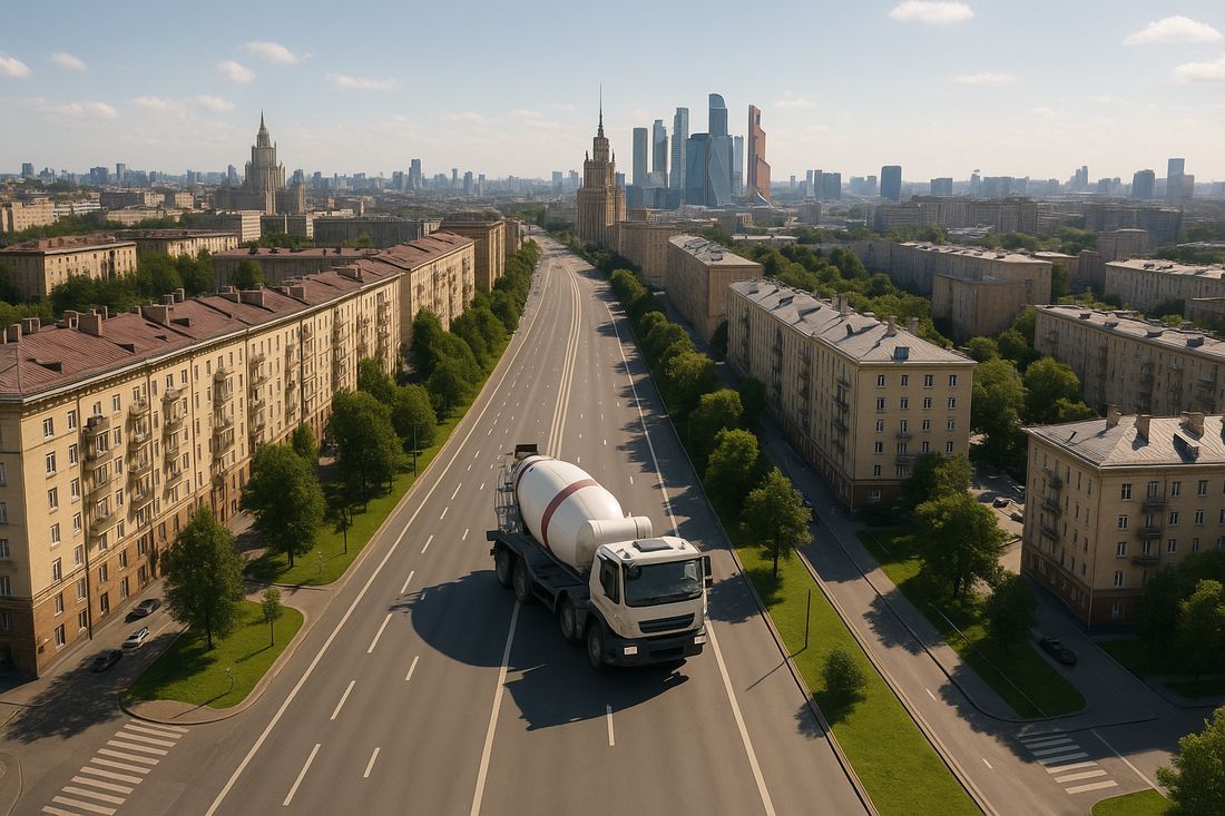 Зоны доставки бетона по Москве и МО
